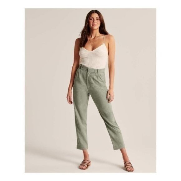 Abercrombie & Fitch Pants - 🆕Abercrombie Pants - Linen-Blend Pleated Taper